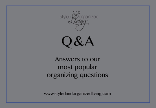 Popular Organizing Questions