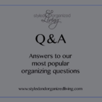 Organizing Q&A