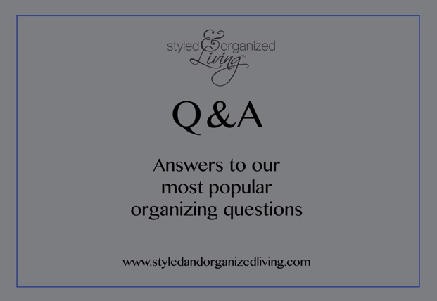 Organizing Q&A